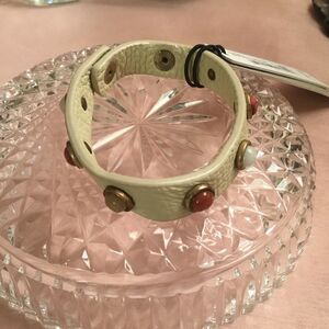 NWT Treasure & Bond Nordstrom Adjustable Stone and Leather Bracelet